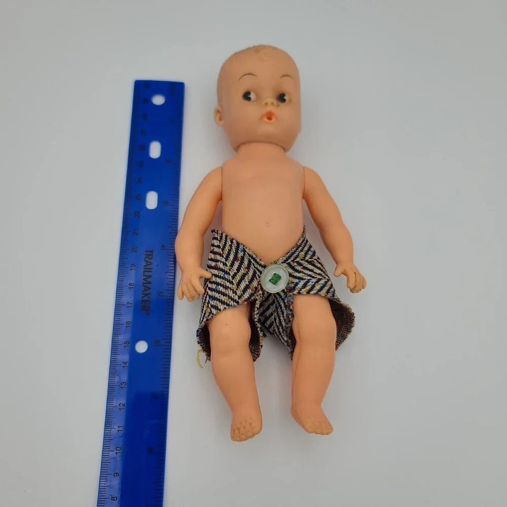 Vintage Baby Boy Doll Made in Hong Kong 6 inches Small